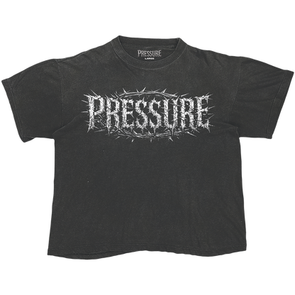PRESSURE LA "BUILT FROM PRESSURE" WASHED BLACK TEE