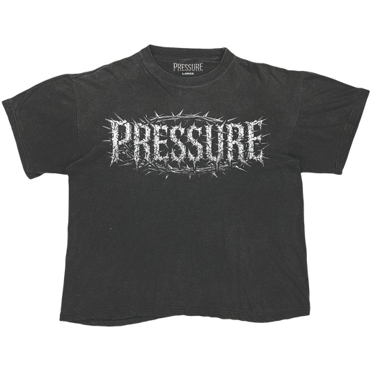 PRESSURE LA "BUILT FROM PRESSURE" WASHED BLACK TEE