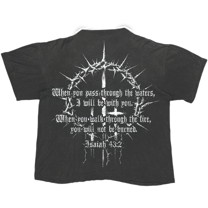 PRESSURE LA "CROWN OF THORNS" WASHED BLACK TEE